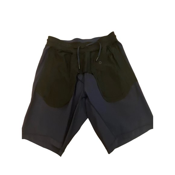 Lululemon T.H.E. Linerless Short 9" Small Taped Zippered Front Pockets Blue HTF - Picture 4 of 10